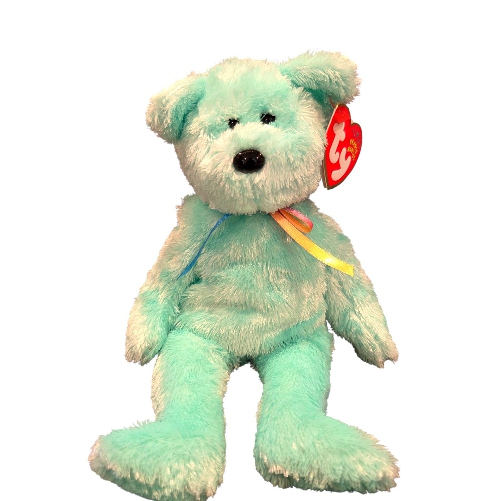 Ty Beanie Babies Sherbet Bear Kids OS Mint Green New Plush Stuffed Animal Toy